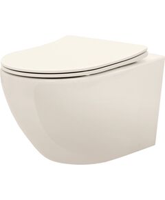 Rea Sanitary Misa WC podwieszana REA Carlo Mini Rimless Ecru