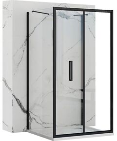 Rea Sanitary Kabina Prysznicowa Przyścienna Rapid Fold Black