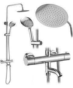 Rea Sanitary Zestaw Prysznicowy Natryskowy Z Termostatem Rea Lungo Diamond Chrom