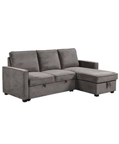 Divans CLEO Dark Taupe Burlap Corner Sofa