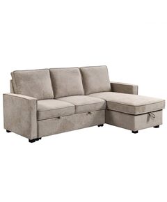 Divans CLEO Light Brown Burlap Corner Sofa