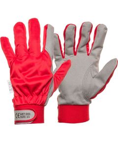 Перчатки синтетической кожи с зажимом 9. размер