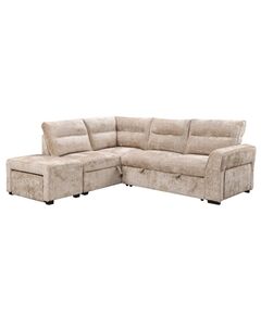 Divans ROCCO Beige Left Chenille Corner Sofa