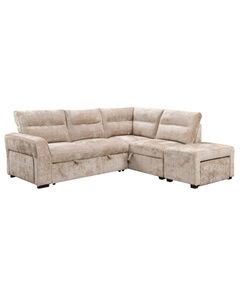 Divans ROCCO Beige Right Chenille Corner Sofa