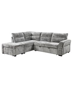 Divans ROCCO Light Grey Left Chenille Corner Sofa