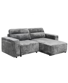 Divans RUFUS Dark Grey Chenille Corner Sofa