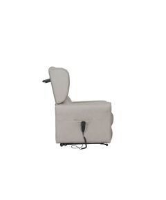 Krēsls GINGER Light Grey Leather Armchair