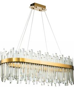 Toolight Lampa sufitowa kryształowa APP1513-CP80 Złota