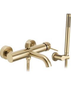 Rea Sanitary Bateria wannowa REA Lungo Grip Złota Szczotkowana