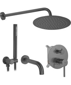 Rea Sanitary Zestaw wannowo-prysznicowy podtynkowy Rea Lungo Tytan + BOX