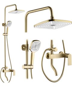 Rea Sanitary Zestaw Prysznicowy REA STORM ZŁOTY SZCZOTKOWANY