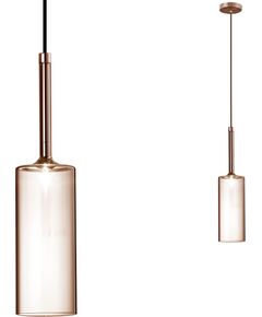 Toolight Lampa Sufitowa Wisząca Szklany Klosz APP1700-1CP AMBER C