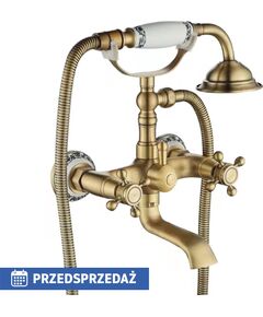 Rea Sanitary Bateria wannowa Rea Rustico czarna postarzana