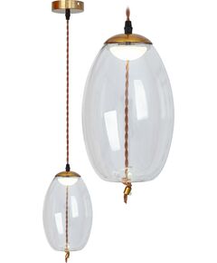 Toolight Lampa LED Sufitowa Wisząca Szklana APP442-CP