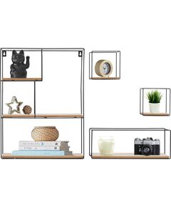 Tutumi 4 LOFT Metal Industrial 391883 sienas plauktu komplekts