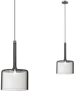 Toolight Lampa Sufitowa Wisząca Szklany Klosz APP1701-1CP GREY A