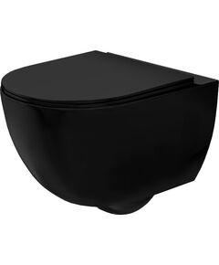 REA Piekaramā tualete REA  Carlo Mini Rimless Flat Black Matēta melna