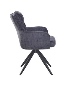 Krēsls LEO Dark Grey Chenille Chair