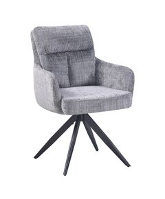 Krēsls LEO Light Grey Chenille Chair