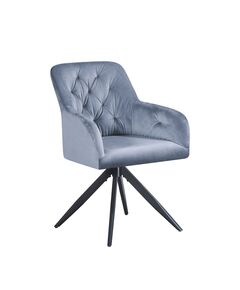 Krēsls MAX Light Blue Velvet Chair