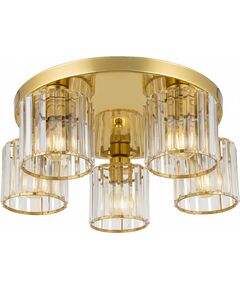 Toolight Lampa sufitowa kryształowa EBT024-5C ZŁOTA