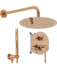 Rea Sanitary Zestaw natryskowy podtynkowy Rea Lungo Diamond Miedź + BOX