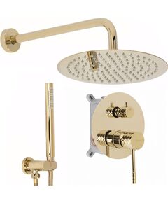 Rea Sanitary Zestaw natryskowy podtynkowy Rea Lungo Diamond Złoty + BOX