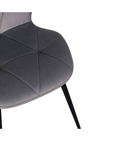 Krēsls KEN Dark Grey Velvet Chair