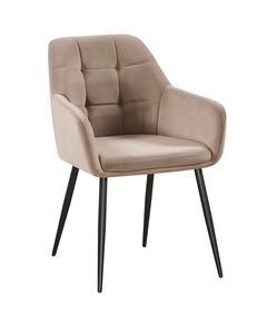 Krēsls UGO Taupe Velvet Chair