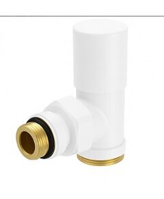 Carlo Poletti Rad. noslēgvārsts Compact 1/2` x 24-19, 90°, matēts balts / balts