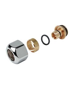 Giacomini adapters daudslāņu caurulei 16-16x2  (pulēts hroms)