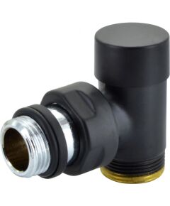 Carlo Poletti Angle lockshield valve Compact 1/2` x 24-19, satin chrome