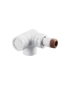 Oventrop TRV "Series E", exclusive Double Angle Left, white, DN15-1/2"