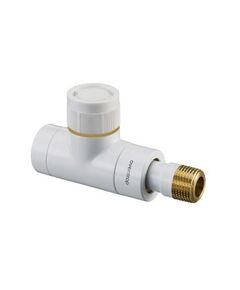 Oventrop TRV "Series E", exclusive straight, white powder, PN10, DN15-1/2"