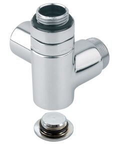 Carlo Poletti Rad. noslēgvārsts Corner Combi 1/2` x 24-19, 90°, melns matēts (lab.p.)