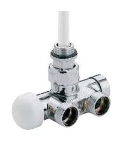 Carlo Poletti radiatora monobloks One-Thermo, 1/2" x 24-19, 90°, hroms, bez termogalvas