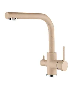 HELIKA (AQUASANITA) Akvaduo TAP 2663 Beige 110 virtuves ūdens maisītājs filtrētam ūdenim, Citas krāsas: 110 / bēšīgs