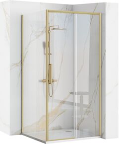 Rea Sanitary Kabina Prysznicowa Narożna Rapid Slide Złota Szczotkowana
