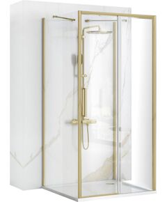 Rea Sanitary Kabina Prysznicowa Przyścienna Rapid Slide Złota Szczotkowana