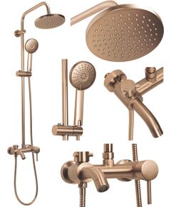 Rea Sanitary Zestaw Prysznicowy Rea Luis Miedziany Szczotkowany