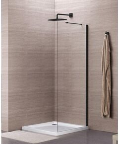 City Dušo sienelė MESINA Black W-80