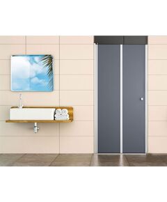 City Dušo durys RAVENA Chrome D-80, su atraminiu profiliu