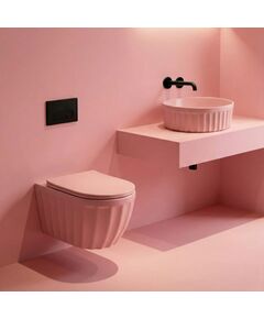 Rea Sanitary Zestaw Misa WC Duo podwieszana + Umywalka nablatowa Rea Duo Sweet Pink Matt