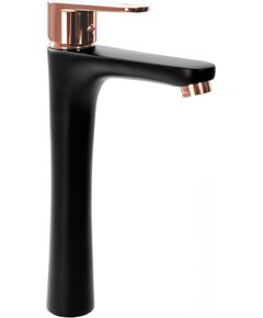 Rea Sanitary Bateria Umywalkowa REA MILD Czarna Różowo Złota Wysoka