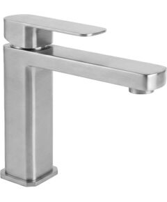 Rea Sanitary Bateria umywalkowa Rea Arlo Nikiel Szczotkowany Niska