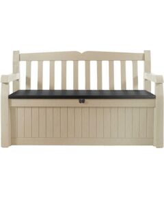 Dārza sols - mantu kaste KETER EDEN GARDEN BENCH 265 L, bēša/brūna