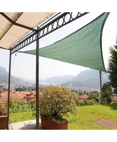 Trīsstūrveida ēnošanas tīkls SUNSHINE KIT 3x3x3m, zaļš