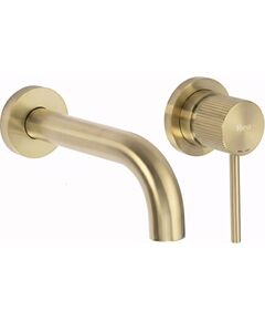 Rea Sanitary Bateria Umywalkowa Podtynkowa Rea Lungo Stripe Złota Szczotkowana