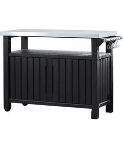 Daudzfunkcionāla mantu glabātuve ar galda virsmu KETER UNITY XL 207L, Pelēks antracīts