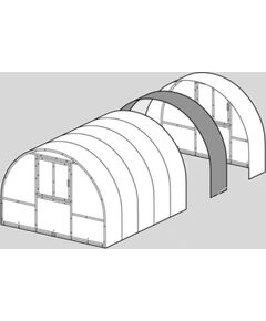 Karkass siltumnīcas pagarinājumam 2m KLASIKA EASY, bez pārklājuma